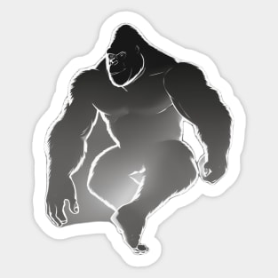 Gorilla Shadow Silhouette Anime Style Collection No. 232 Sticker